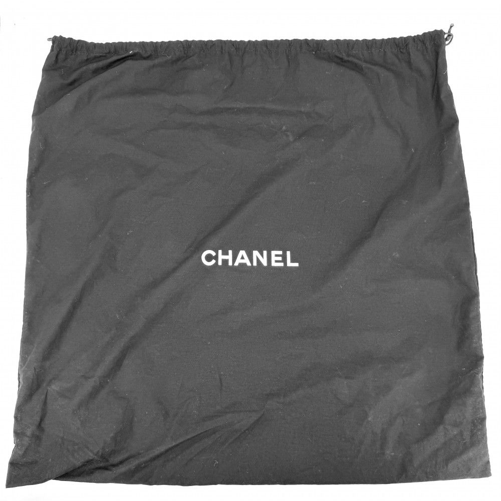 Chanel Tote Paris Biarritz MM Handbag CC Logo Shoulder CC Leather Black Silver — view 9