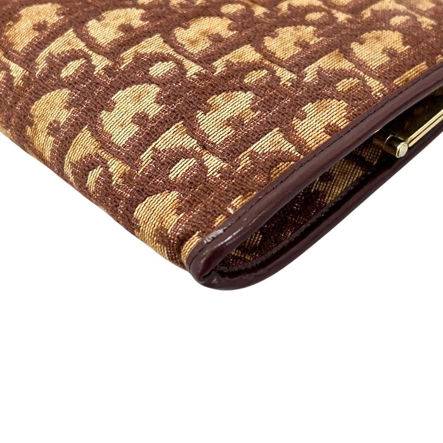 Dior Vintage Clutch Canvas Brown Trotter Pattern — view 8