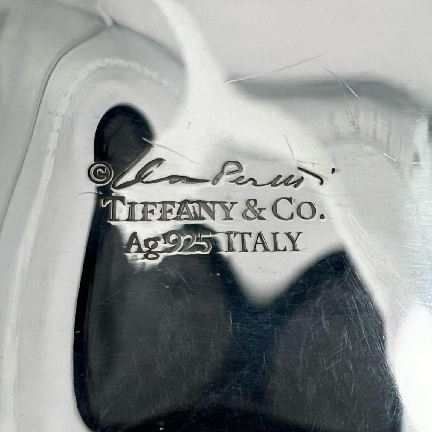 Tiffany & Co Elsa Peretti Small Bone Calf Bangle Hand Silver Bracelet — view 6