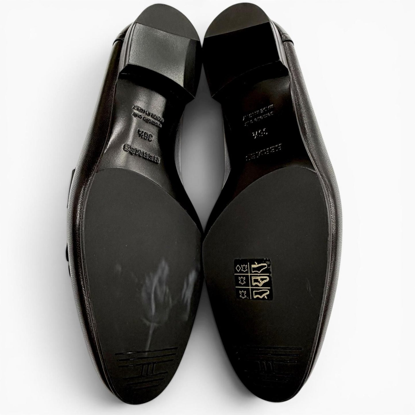 Hermes Moccasins Royale Leather Loafers Black — view 9