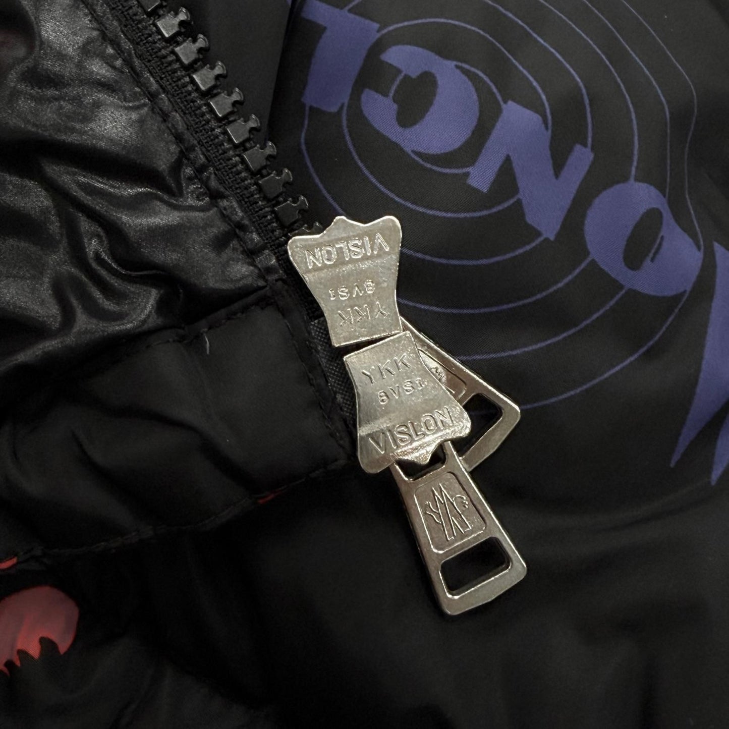 Bvlgari Moncler Wilson Hooded Double Zip Up Jacket Black Multi — view 9