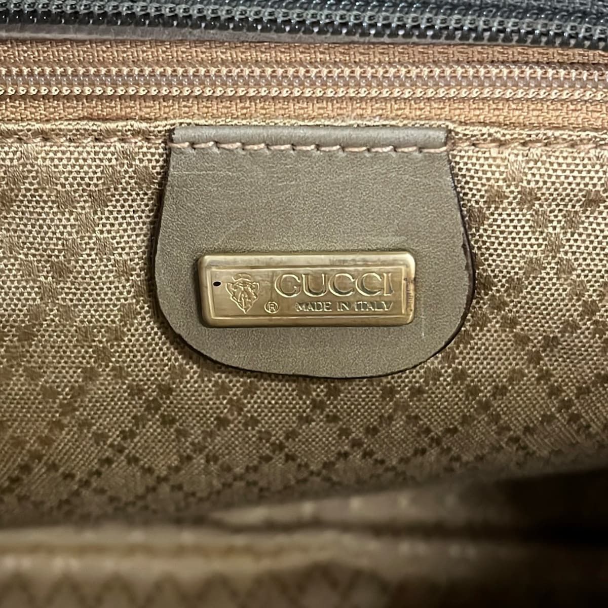 Gucci Second Bag Vintage Khaki Leather — view 8