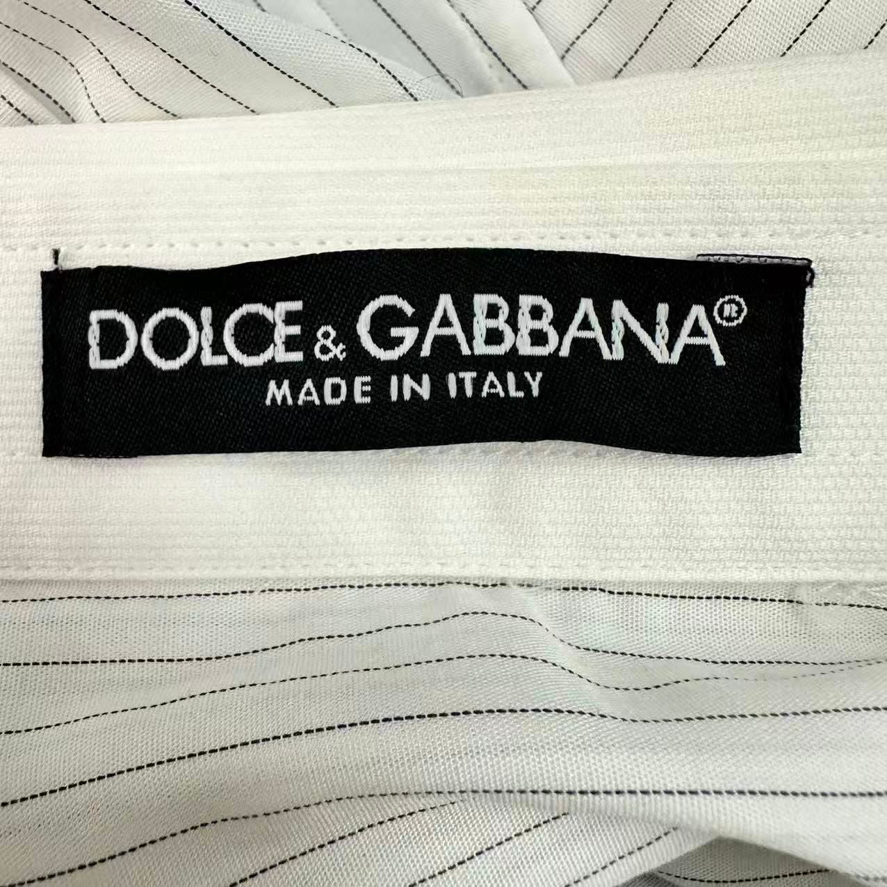Dolce & Gabbana Short Sleeve Shirt Striped White — view 7