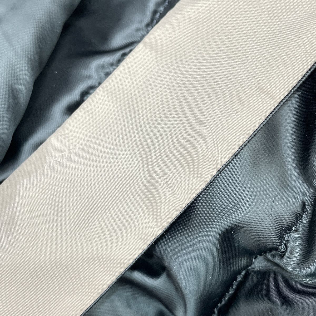 Max Mara S Maxmara Dark Navy Beige Belted Reversible Hooded Down Coat 42 — view 9
