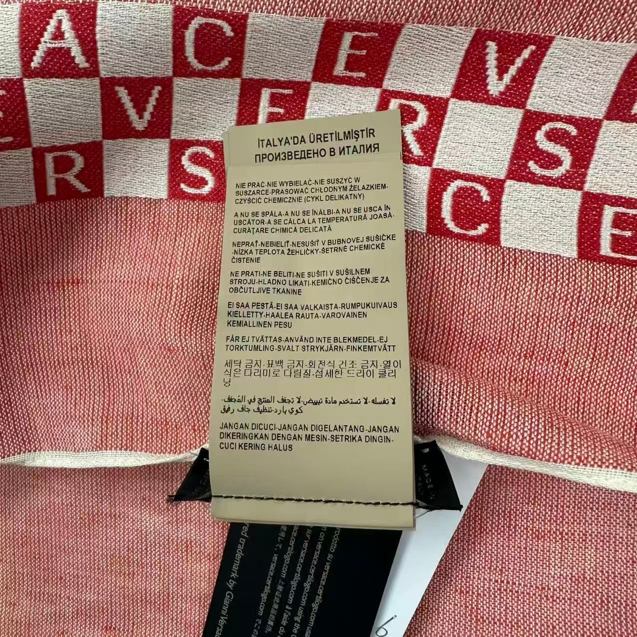 Versace Scarf Shawl Fringe Pink — view 9