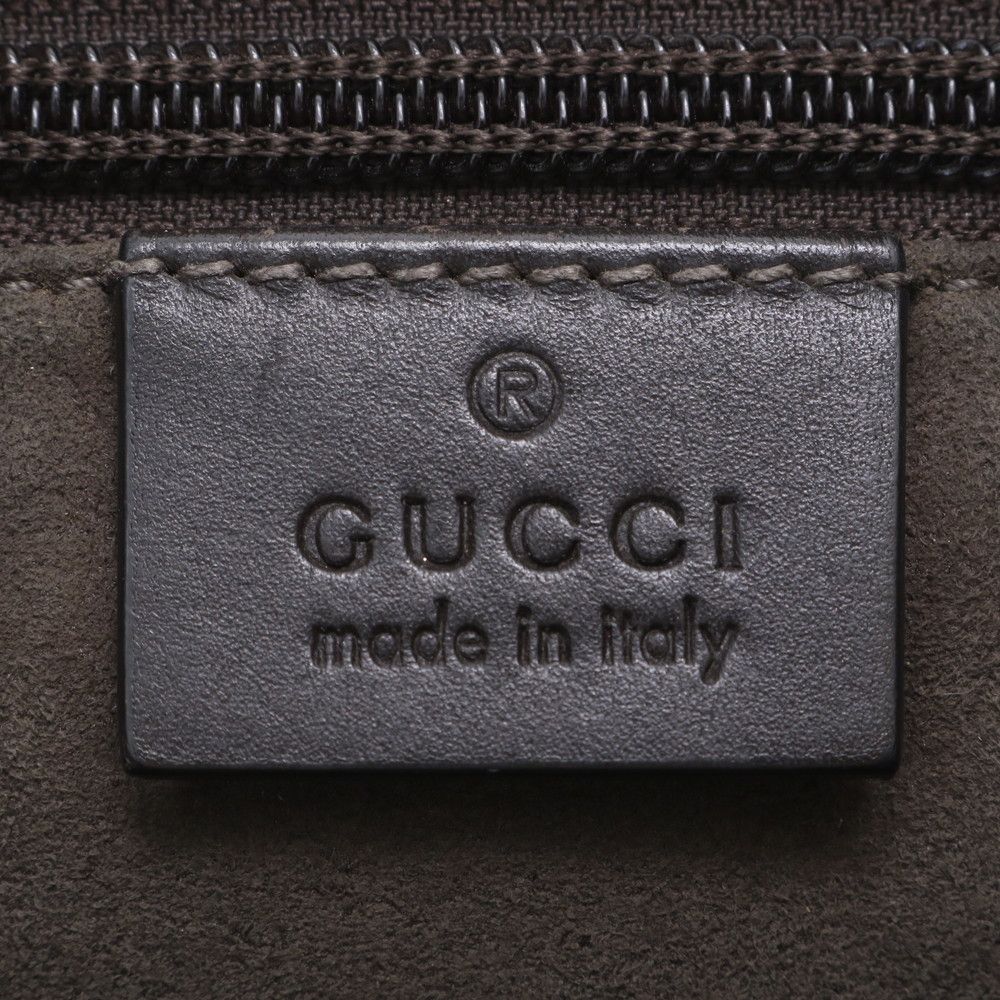 Gucci GG Supreme Leather Shoulder Bag Crossbody Messenger Business Brown — view 9