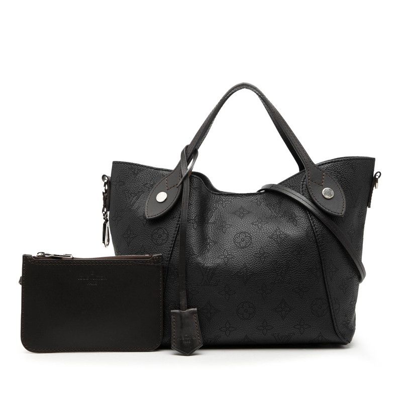 Louis Vuitton Monogram Mahina Hina PM 2-Way Shoulder Bag Noir Black Leather — view 7