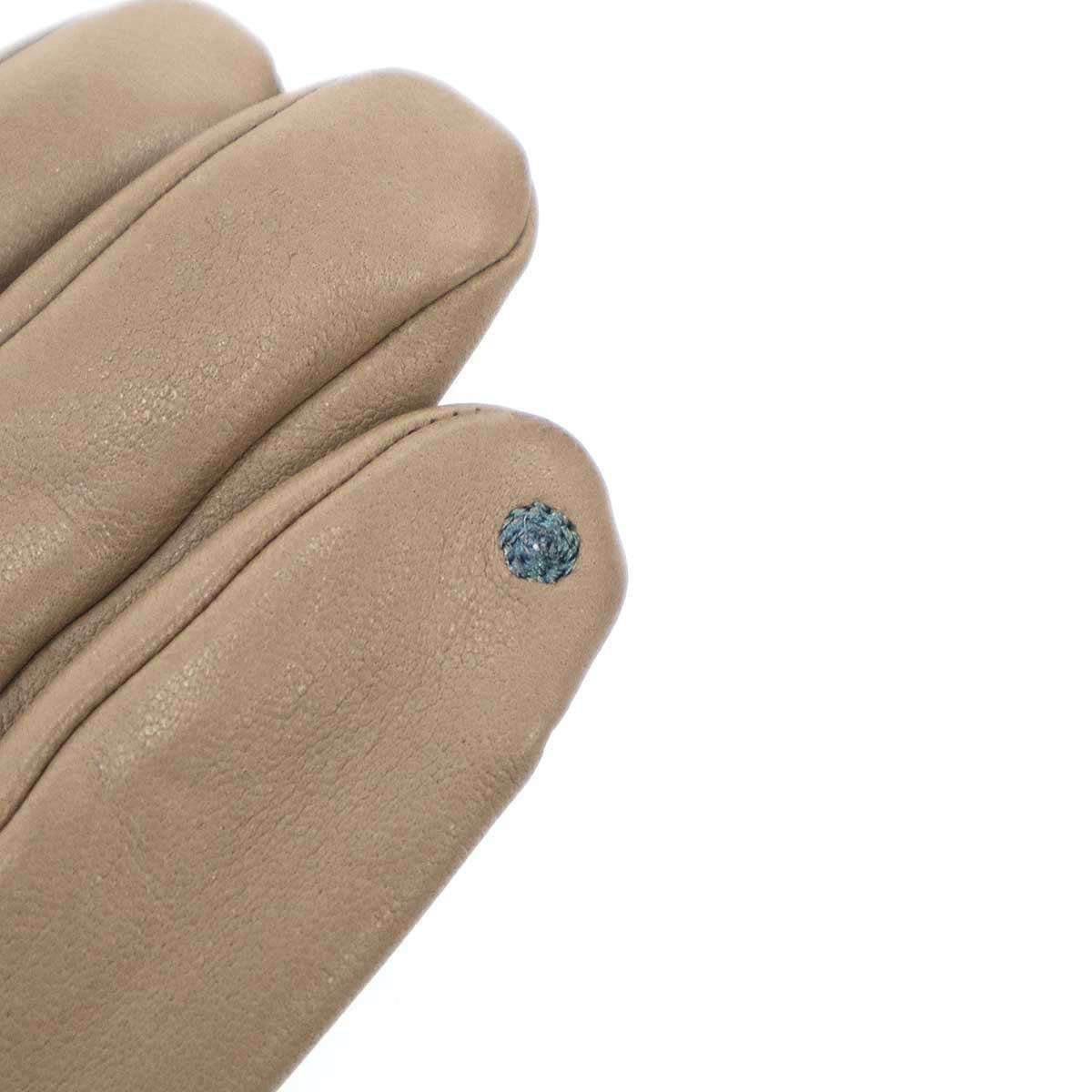 Hermes Soya Leather Gloves Beige — view 5