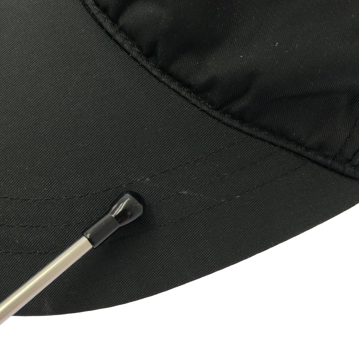 Prada Nylon Logo Embroidery Cap Black — view 9