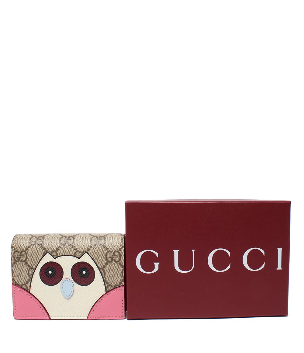 Gucci Bifold Wallet GG Supreme Canvas Mini Animal — view 9
