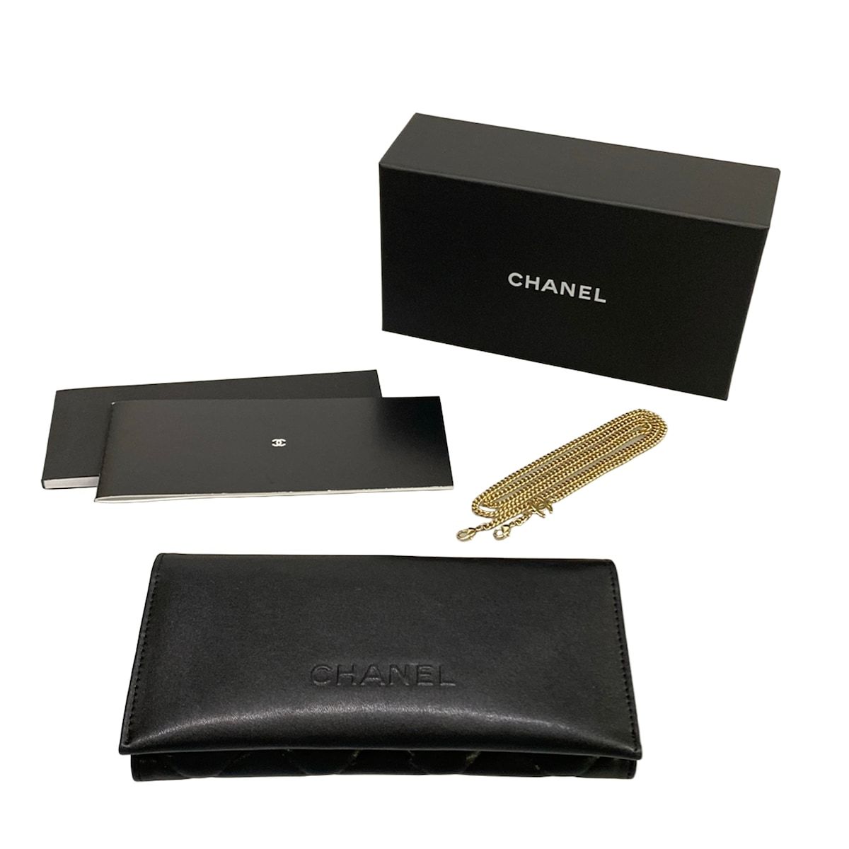 Chanel Sunglasses Dark Gray Gold Black Chain Eyewear — view 5