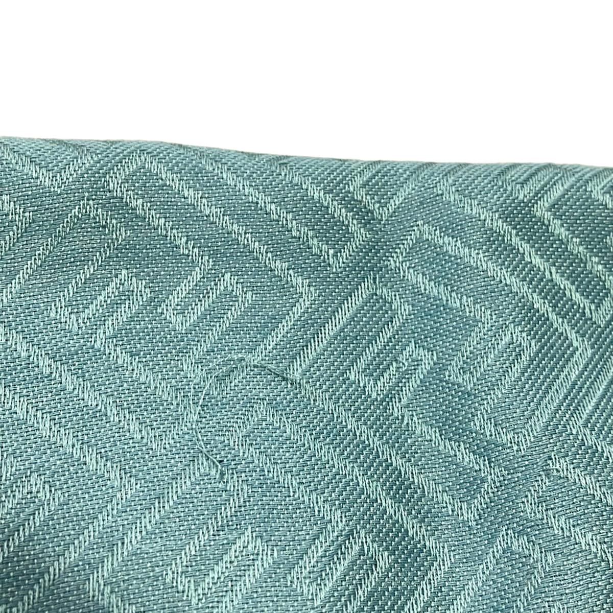 Fendi Shawl Zucca Pattern Light Blue Wool Silk Scarf — view 4