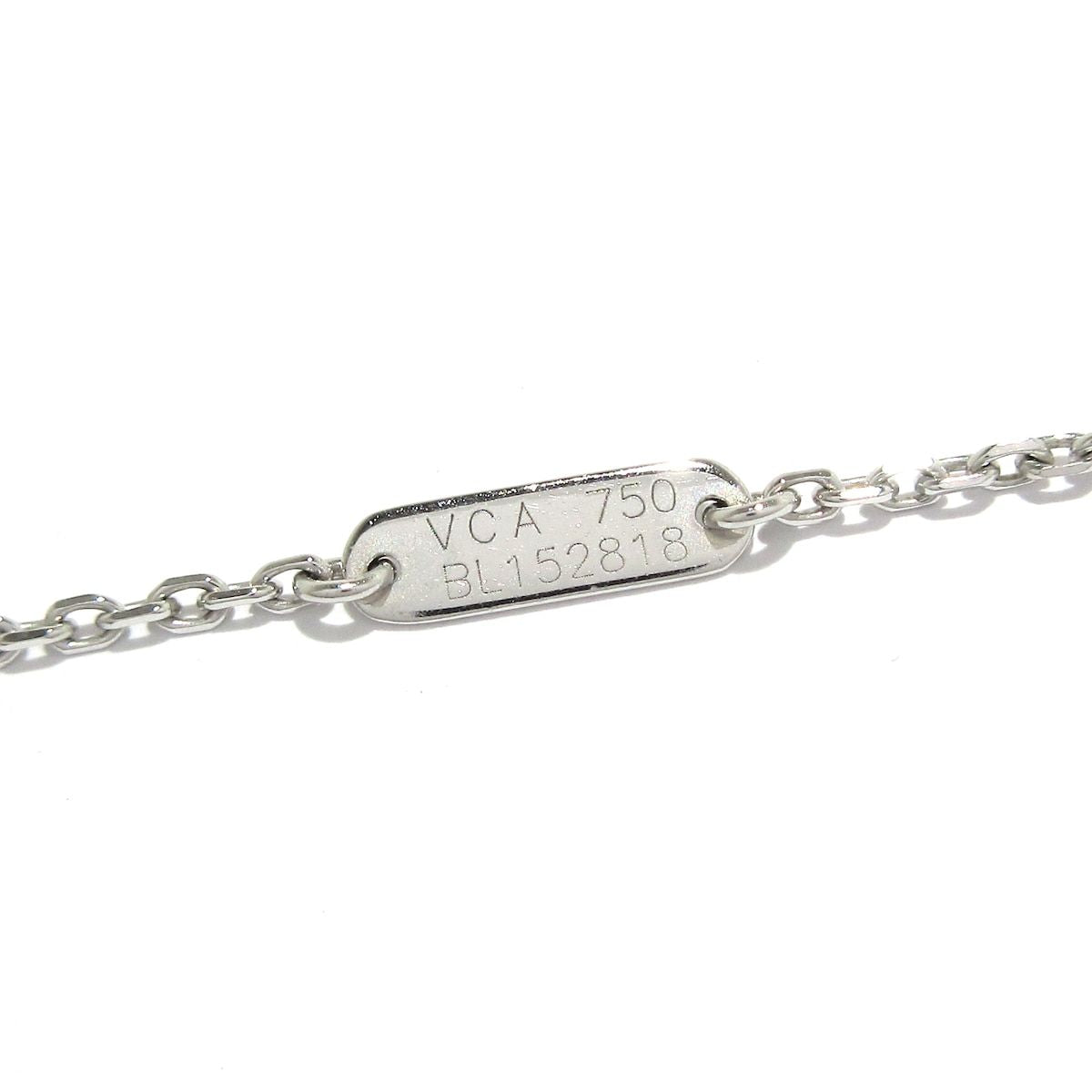 Van Cleef & Arpels Necklace Vintage Alhambra 18k White Gold Mother of Pearl — view 5