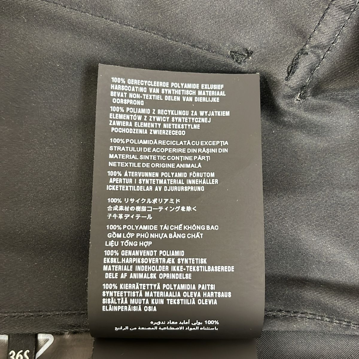 Prada Re-Nylon Triangle Logo Long Coat 36 Black — view 8