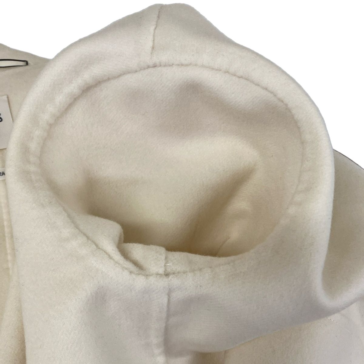 Hermes Coat 34 S Ivory Short Length Medle Button Autumn Cashmere — view 9