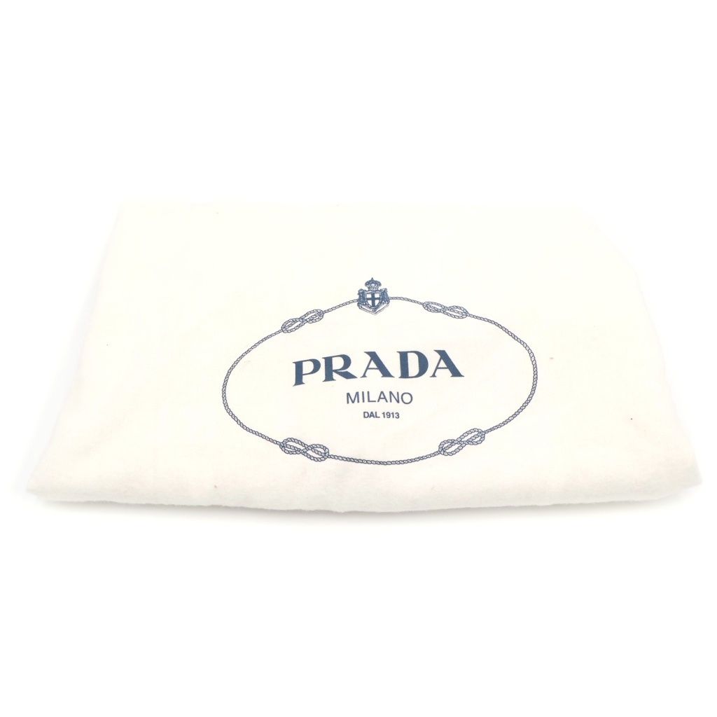 Prada Bomber Tessuto 2-Way Shoulder Bag Black Nylon Silver — view 6