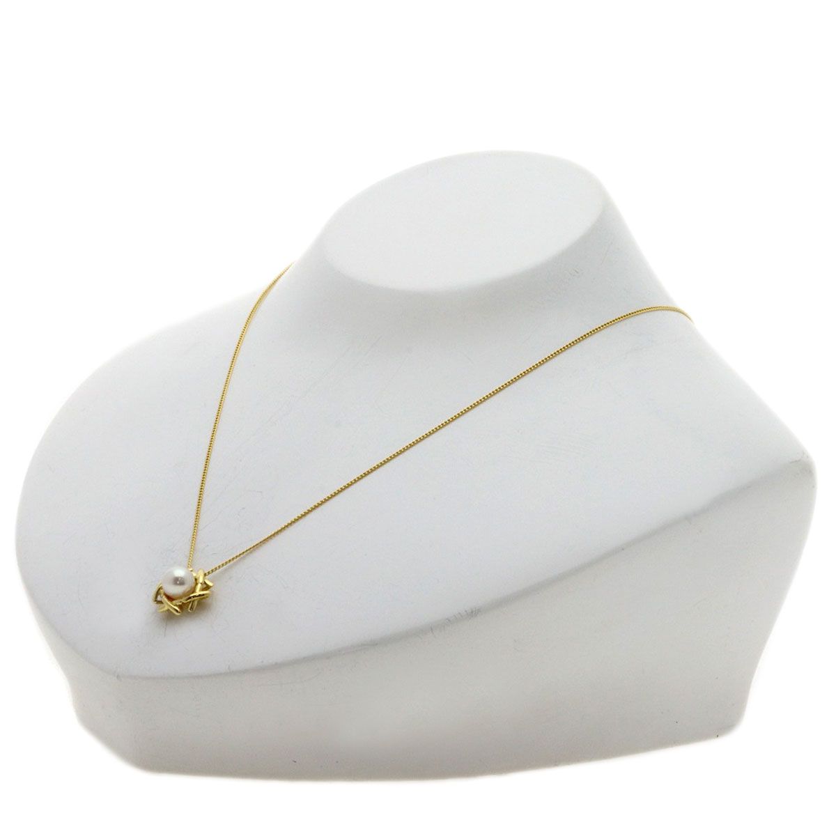 Tiffany & Co Kiss Around Pearl Necklace 18k Yellow Gold — view 4
