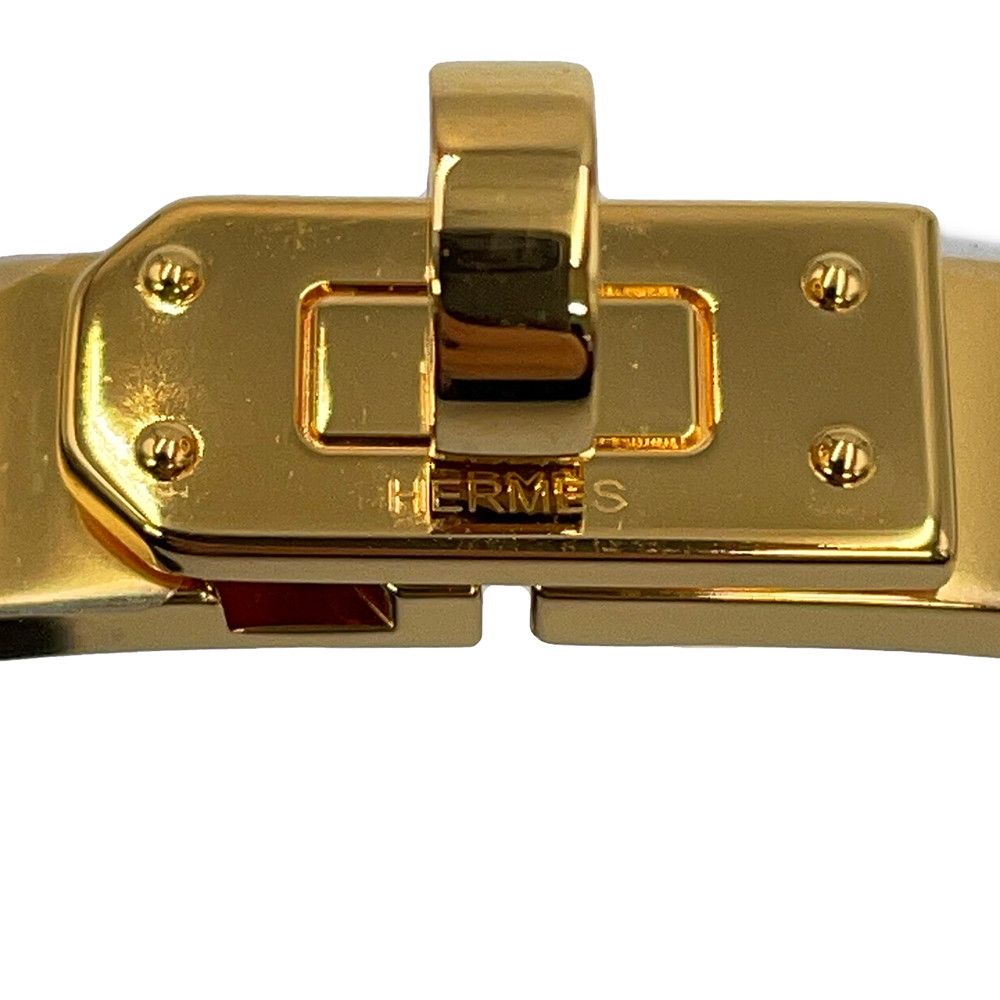 Hermes Bracelet Mini Click Kelly GM Enamel Brown Glace Gold — view 9