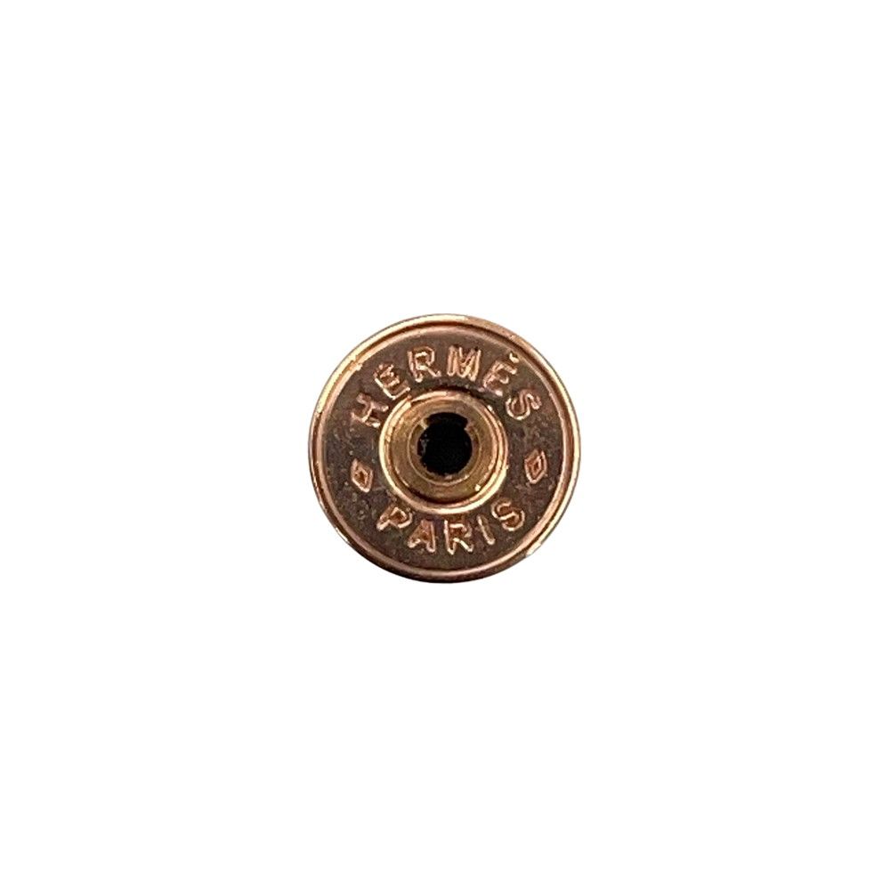 Hermes Earrings Disco Faubourg Bordeaux Pink Gold Swift Metal — view 9