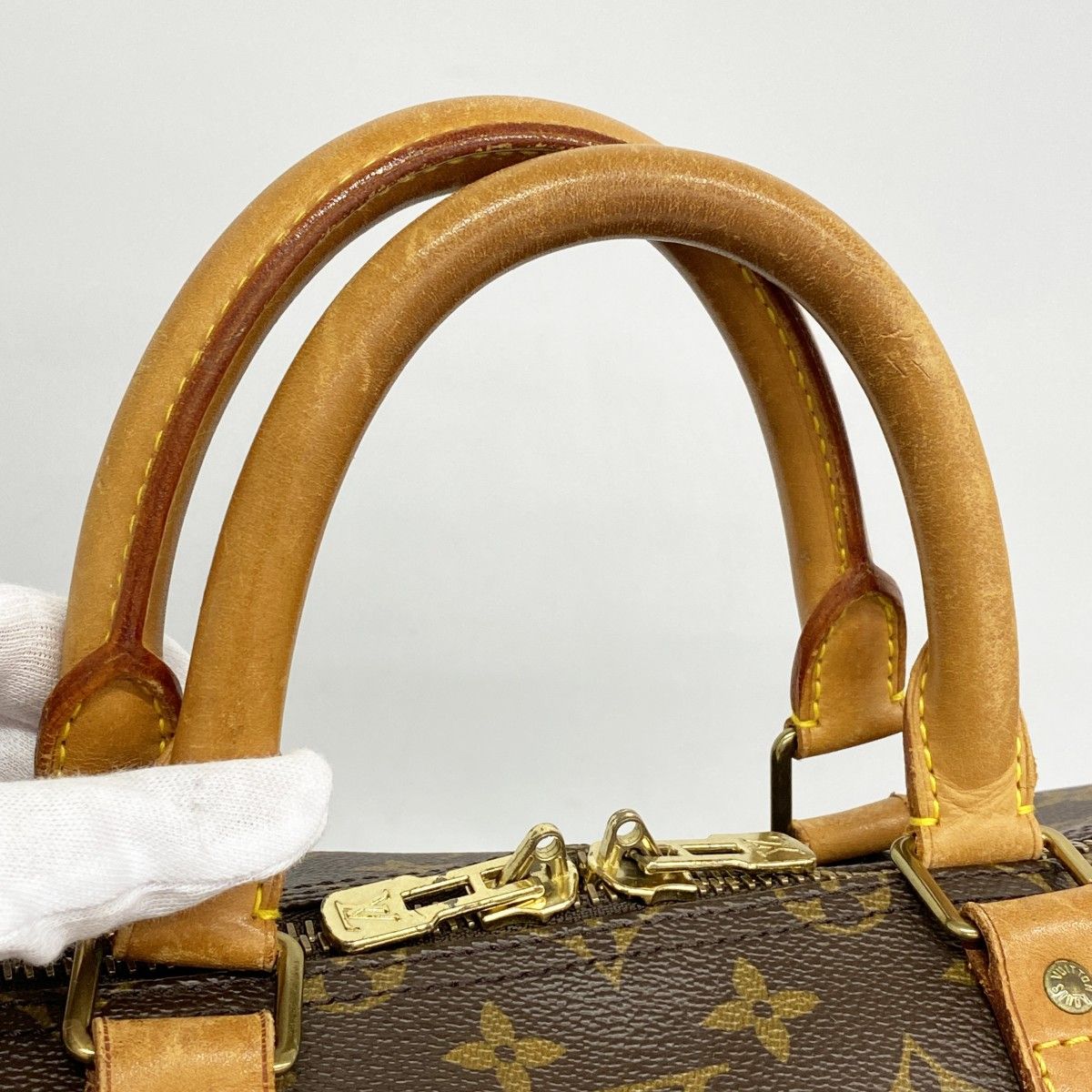 Louis Vuitton Boston Bag Monogram Keepall Bandouliere 55 Brown — view 9
