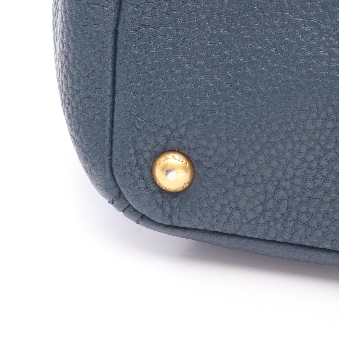 Prada Tote Vitello Daino Dark Blue Leather — view 9