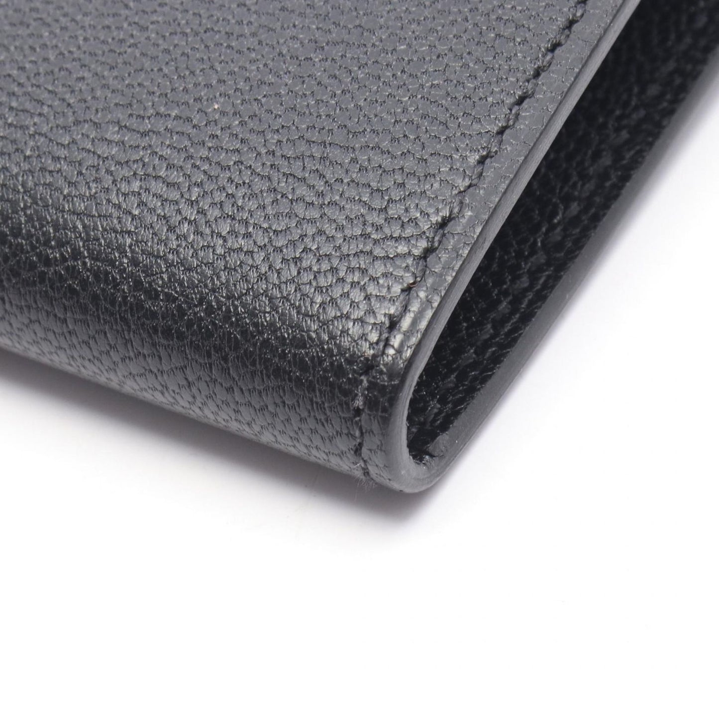 Hermes Trifold Wallet Illiade Compact Black Leather — view 8