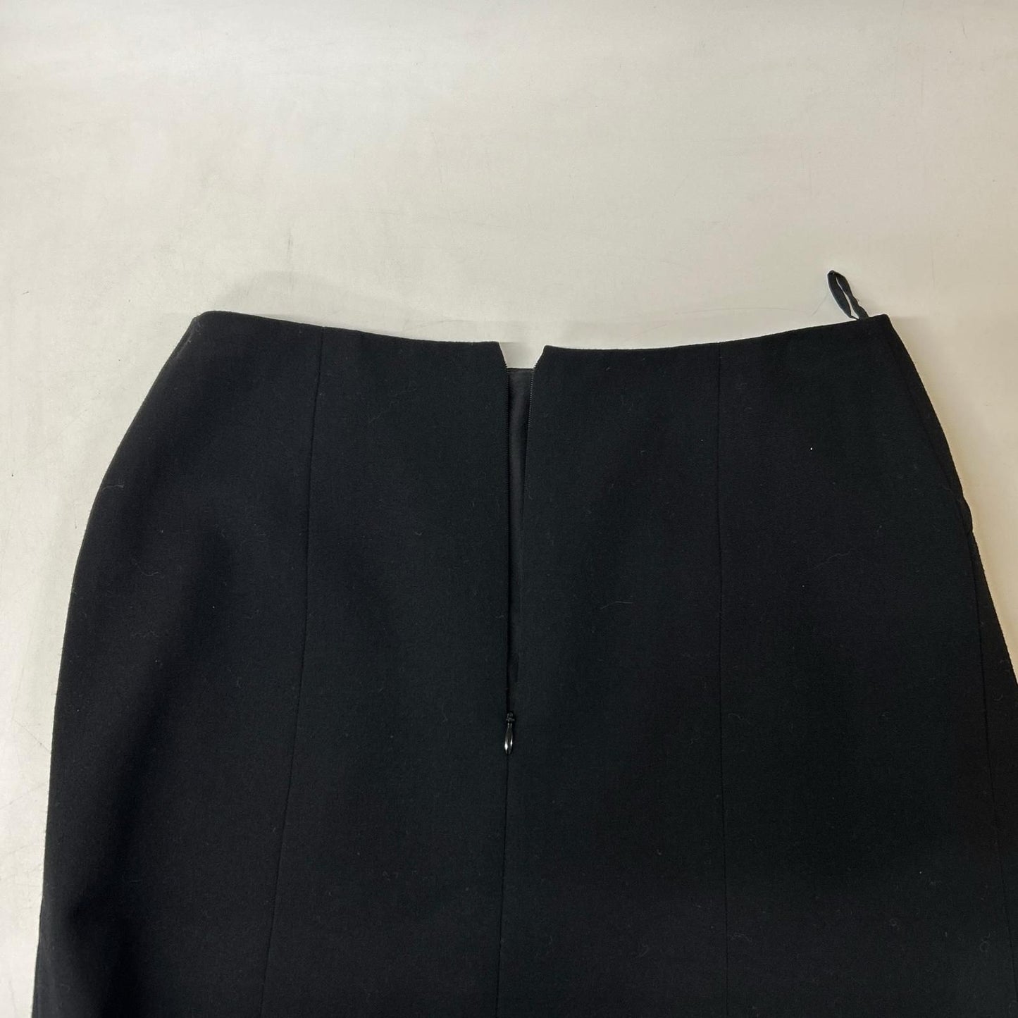 Chanel Black Wool CC Logo Zipper Midi Skirt 38 — view 9