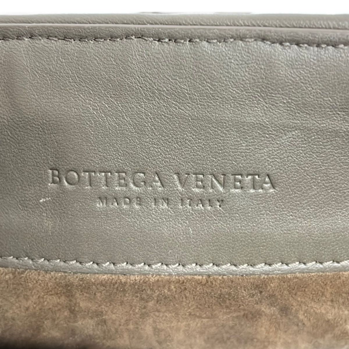 Bottega Veneta Shoulder Bag Intrecciato Dark Gray Detachable Strap Leather — view 9