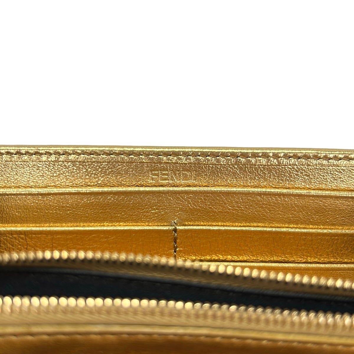 Fendi Wallet Gold Leather — view 6