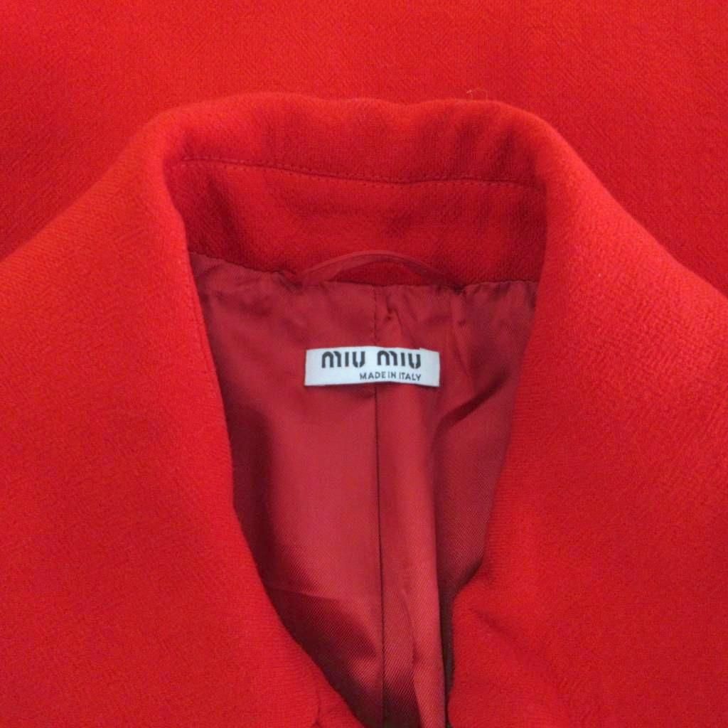 Miu Miu Miu Che Star Coat Long Length Wool 36 — view 6