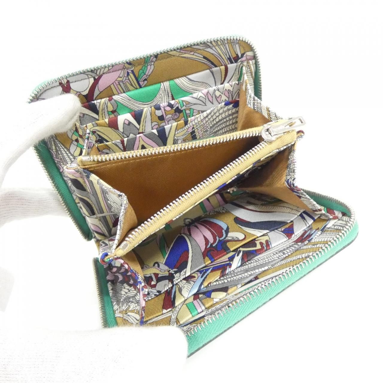 Hermes Fantaisie Botanique Silk in Compact Wallet — view 5