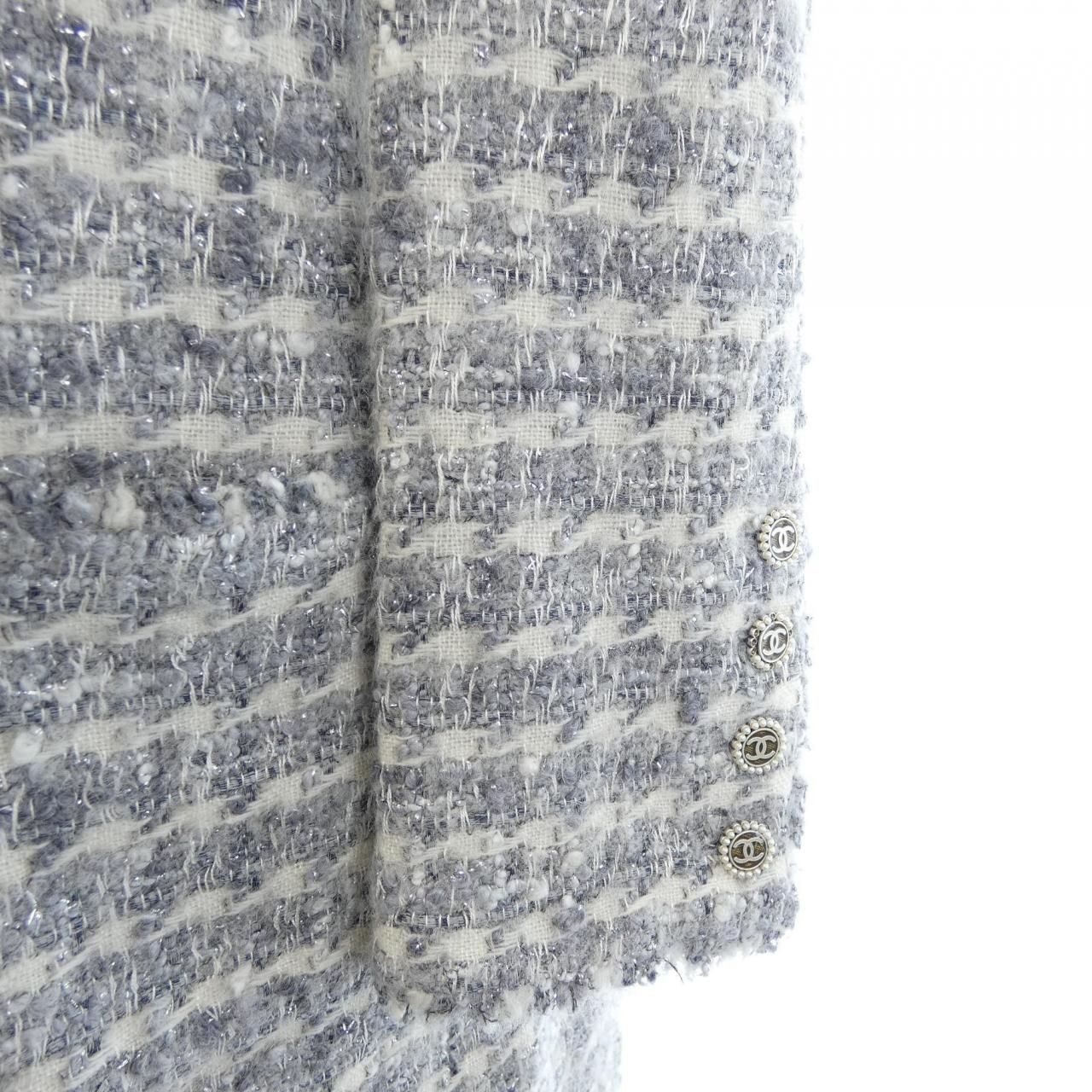 Chanel Vintage Coat Gray — view 6