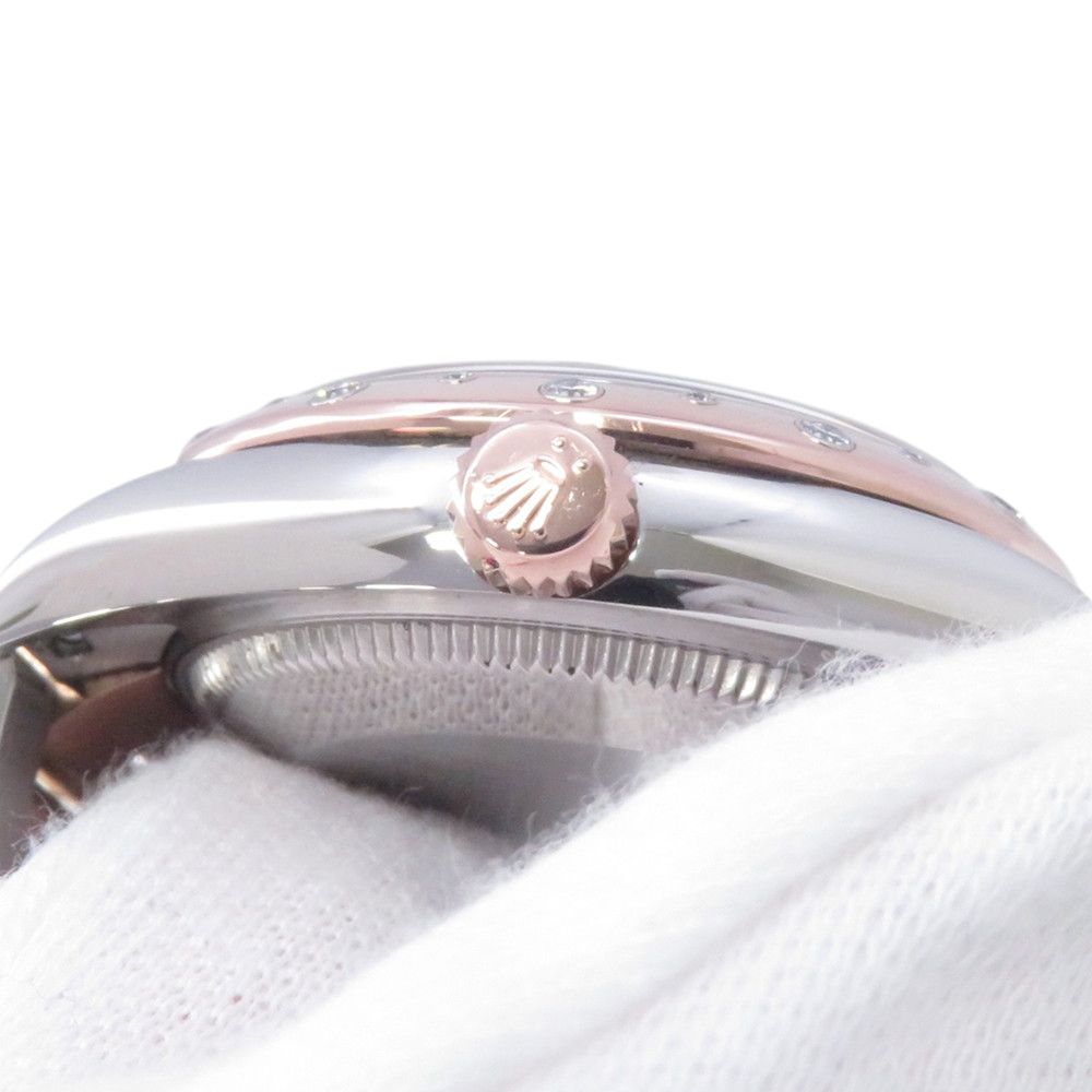 Rolex Datejust Diamond Bezel SS 18k Pink Gold Watch Chocolate Dial VI — view 9