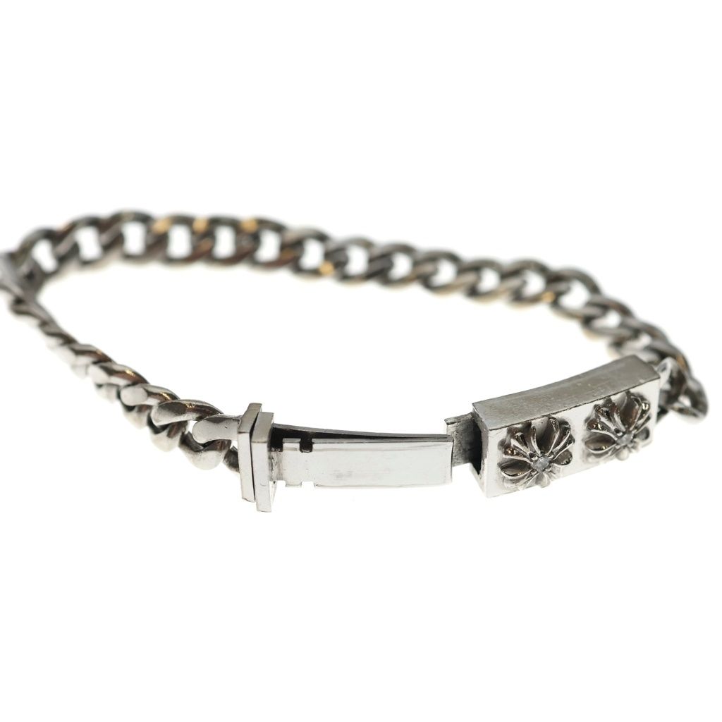 Chrome Hearts ID Mini Chx Dia Chx Mini ID Diamond Bracelet White Gold — view 6