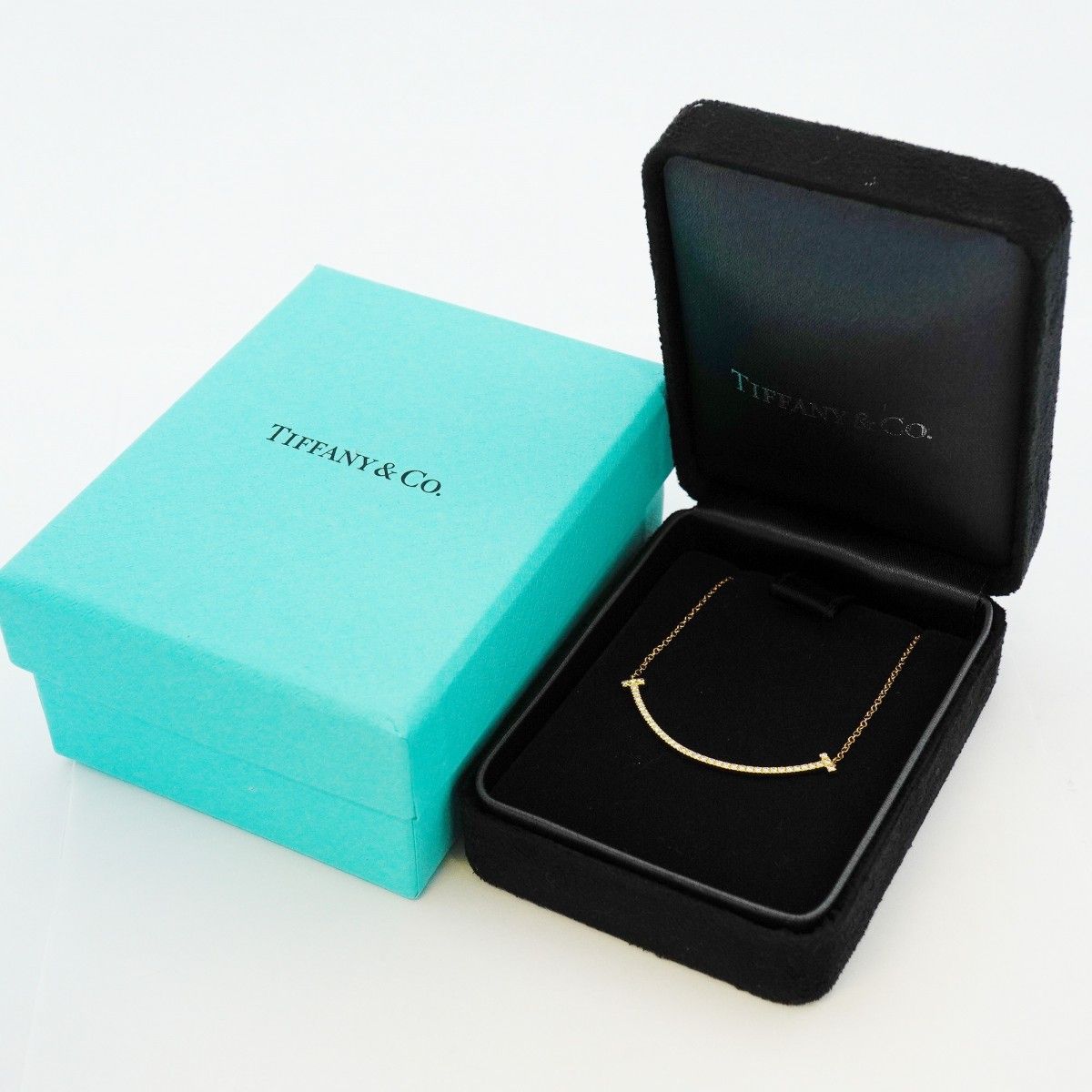 Tiffany & Co Necklace T Smile Small 18k Yellow Gold Diamond — view 7
