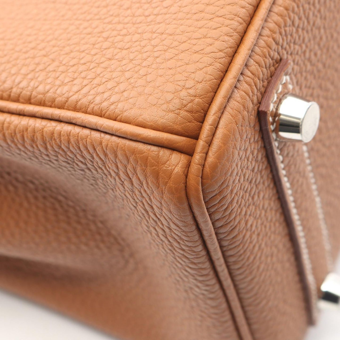 Hermes Handbag Birkin 25 Gold Leather — view 6