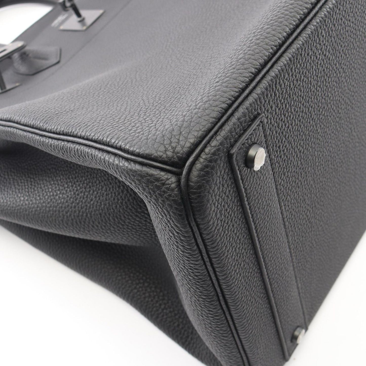 Hermes Handbag Haut a Courroies Black Leather — view 7
