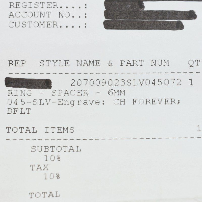 Chrome Hearts mm Spacer Forever Silver Ring — view 5