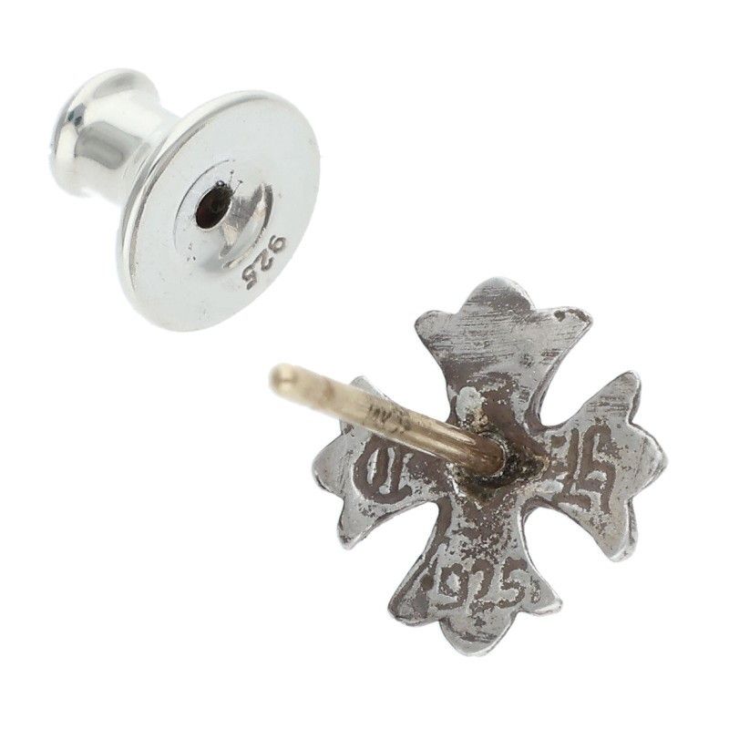 Chrome Hearts No2 CH Pls CH Plus Stud Silver Earrings — view 5