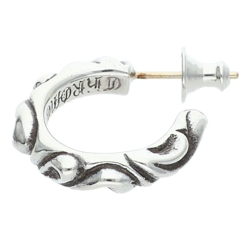 Chrome Hearts Hoop Scrool 1 Scroll Silver Earrings — view 5
