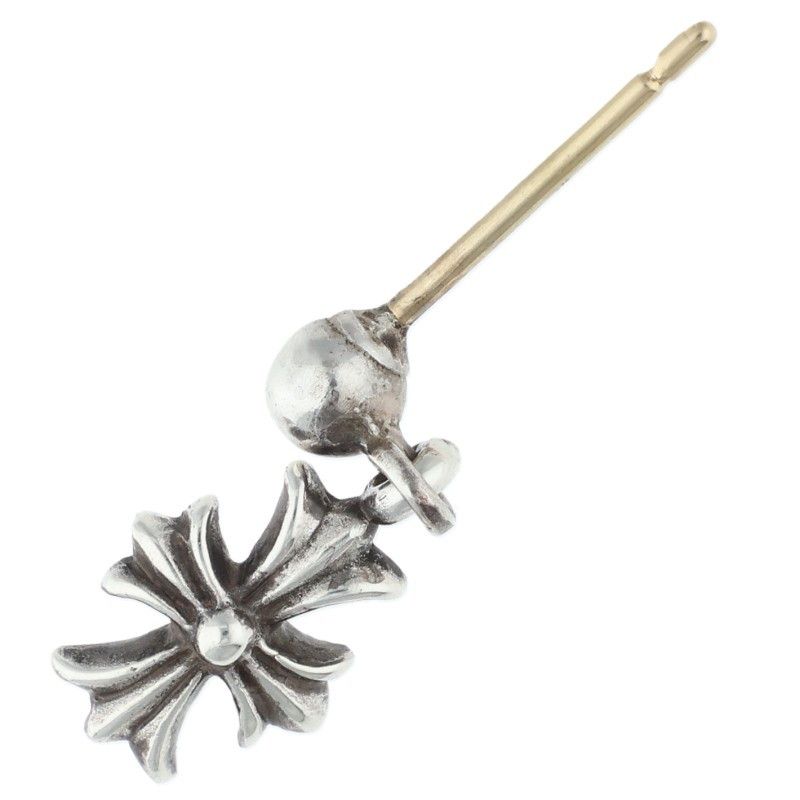 Chrome Hearts Tny CH Pls 1 Tiny Ech Plus Drop Silver Earrings — view 5