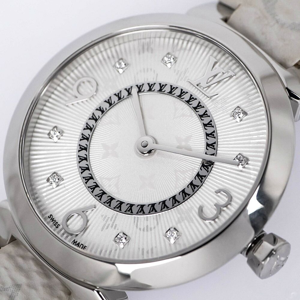 Louis Vuitton Tumble Slim Quartz Diamond Watch Manufacturer Overhauled — view 9