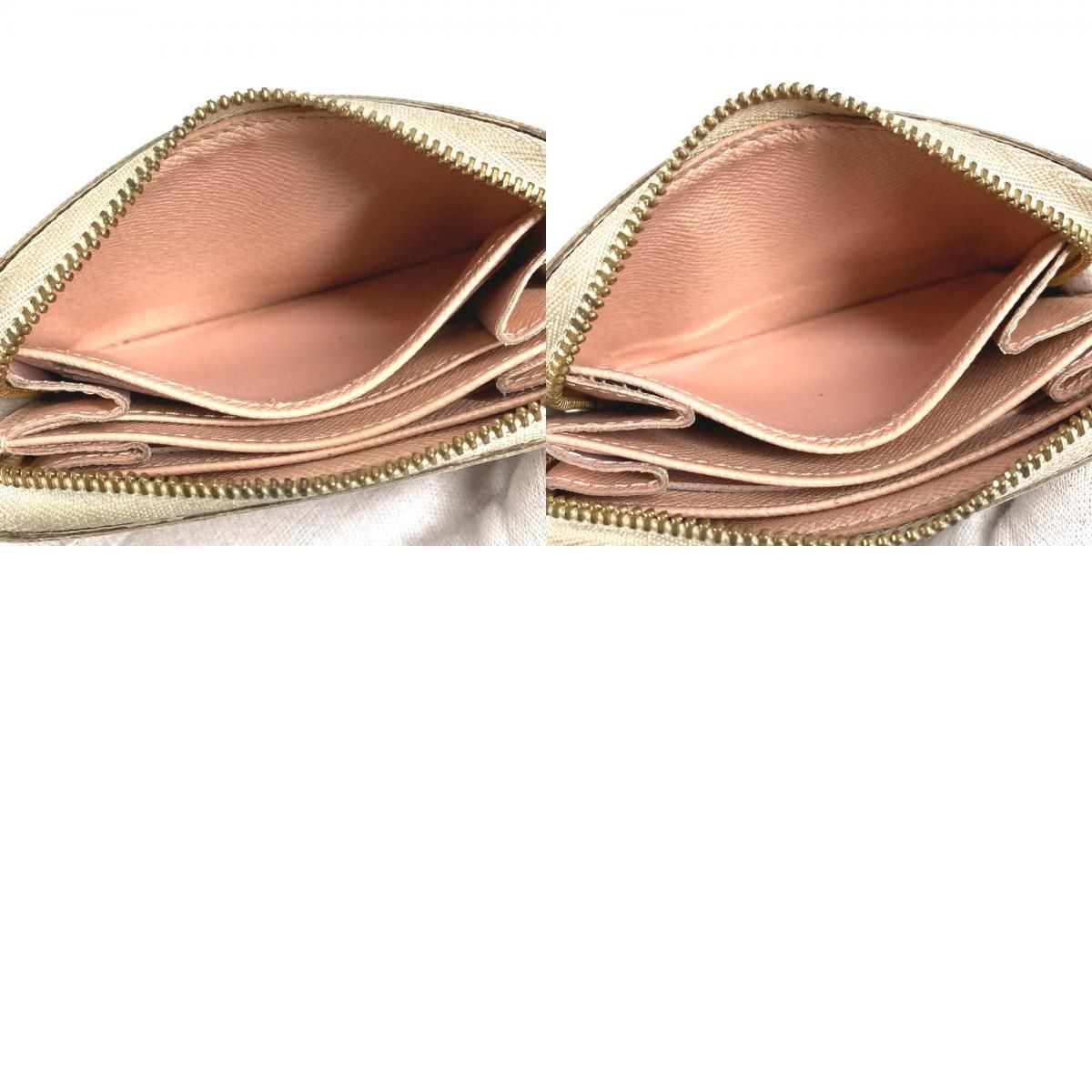Louis Vuitton Coin Case Zippy Purse Damier Azur Canvas Pink — view 9