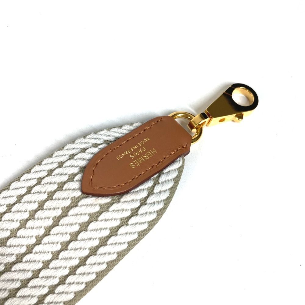 Hermes Shoulder Strap Bandouliere Sangle Cordage Leather Canvas Barriere Grand — view 6