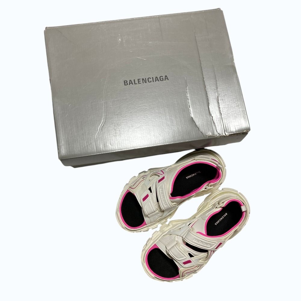 Balenciaga Bicolor Strap Sandals White Pink — view 8