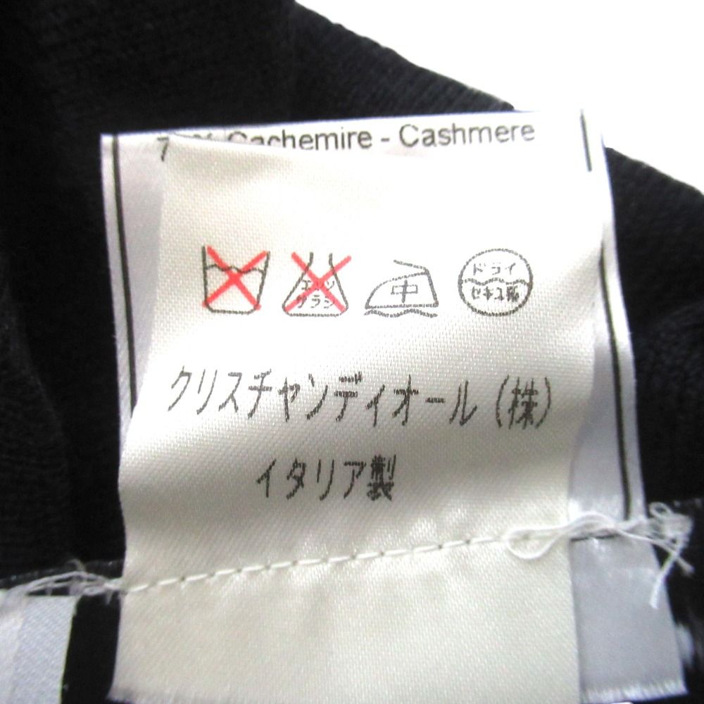 Dior Galiano Era Cashmere Silk Knit Bodysuit Top S Black Sweater — view 7