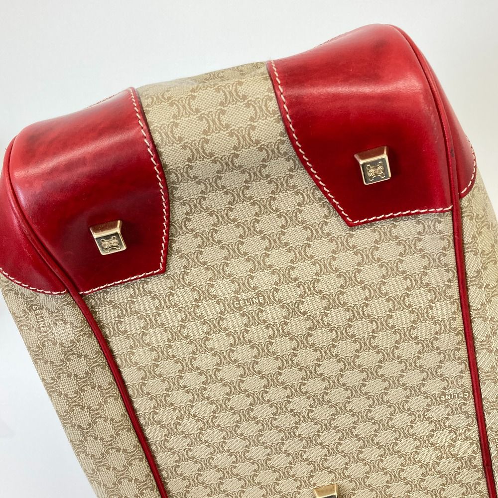 Celine Macadam Pattern 2-Way Boston Bag Beige — view 9