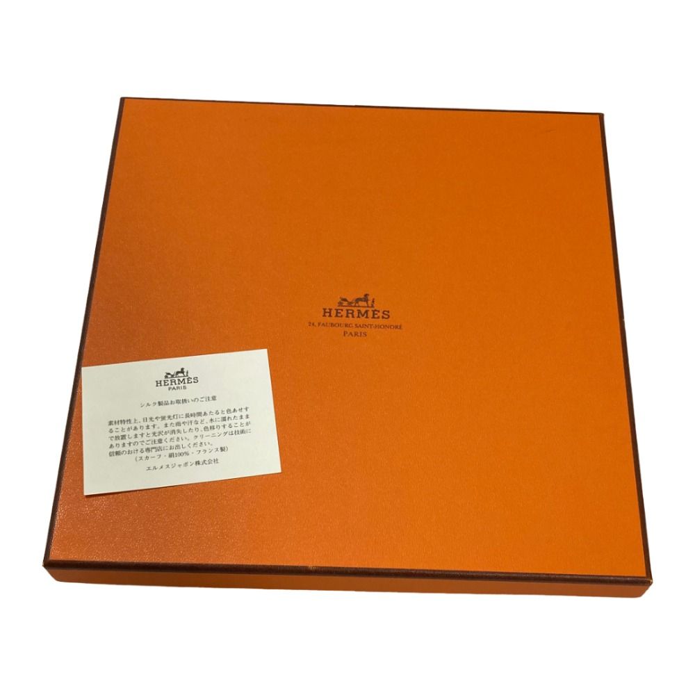 Hermes Parures Des Sables Carre 90 Desert Silk Scarf Orange — view 9