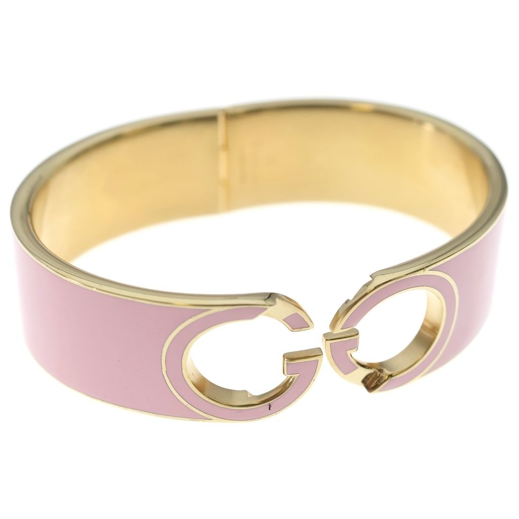 Gucci Interlocking Enamel Bracelet Bangle Pink — view 6