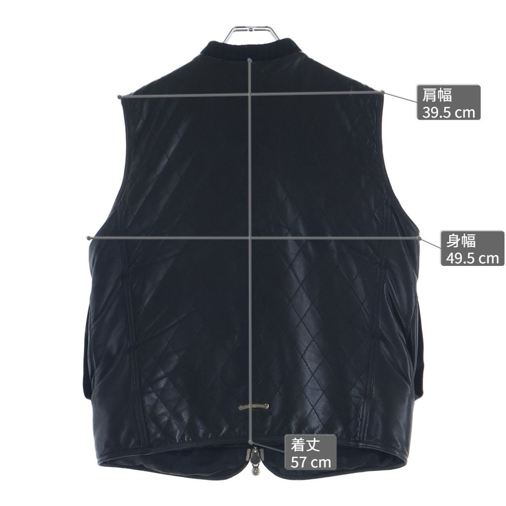 Chrome Hearts Papa Vest Cross Patch Leather — view 9